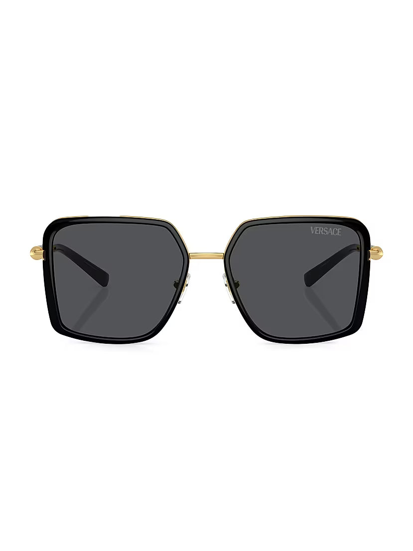 Medusa Roller Square Sunglasses Black - Versace