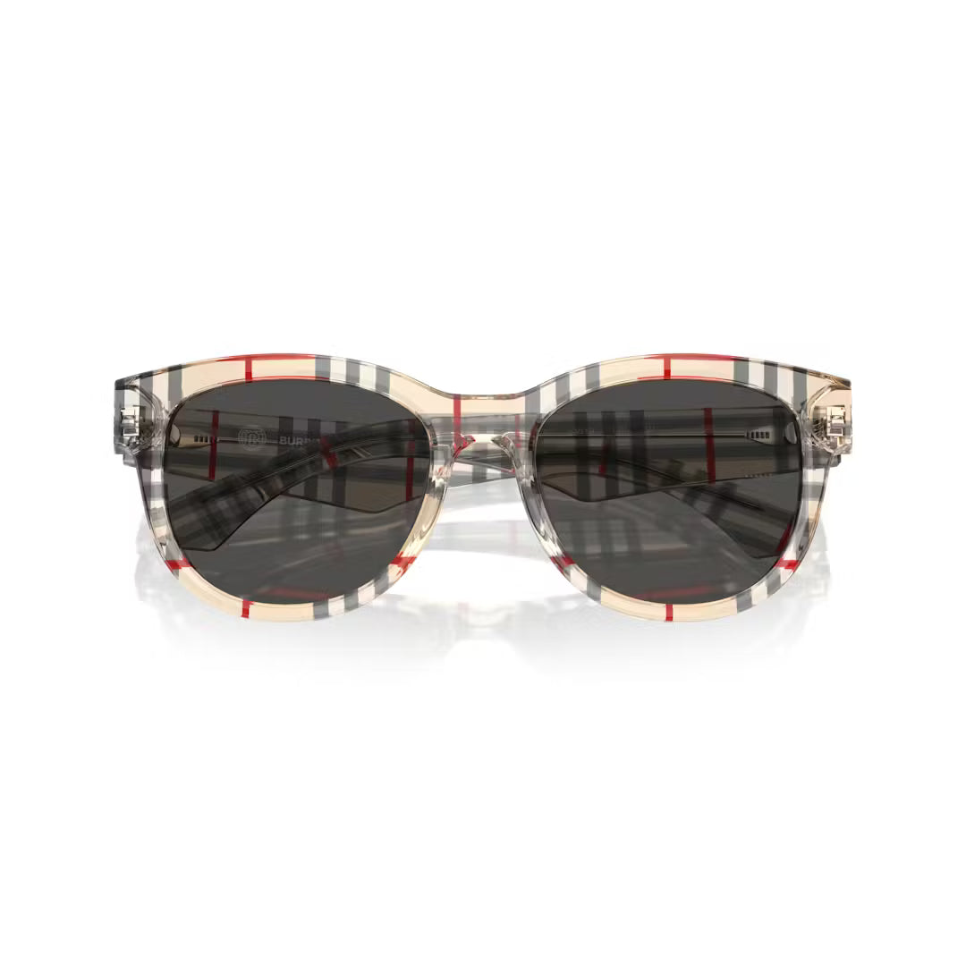 Check Round Sunglasses Vintage Check - Burberry