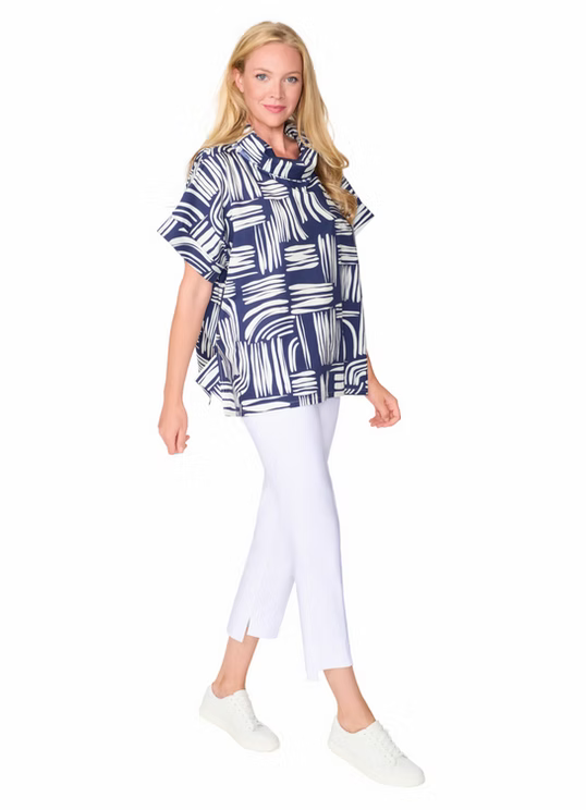 Step Hem Ankle Pants White - Estelle and Finn