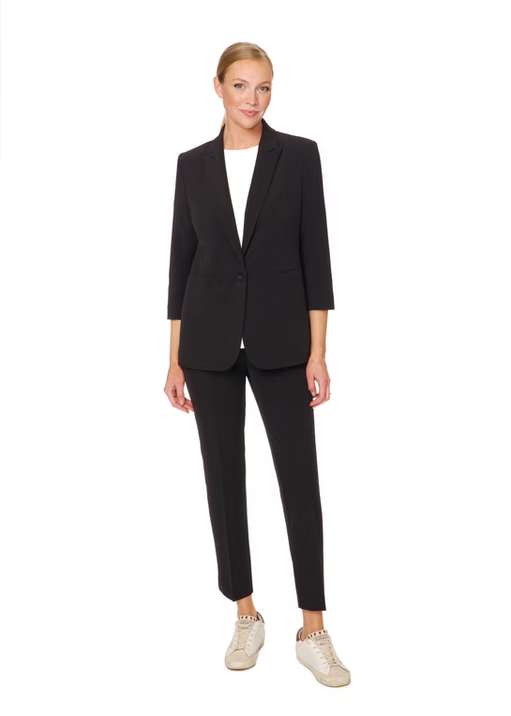 Front Zip Ankle Pants Black - Estelle and Finn