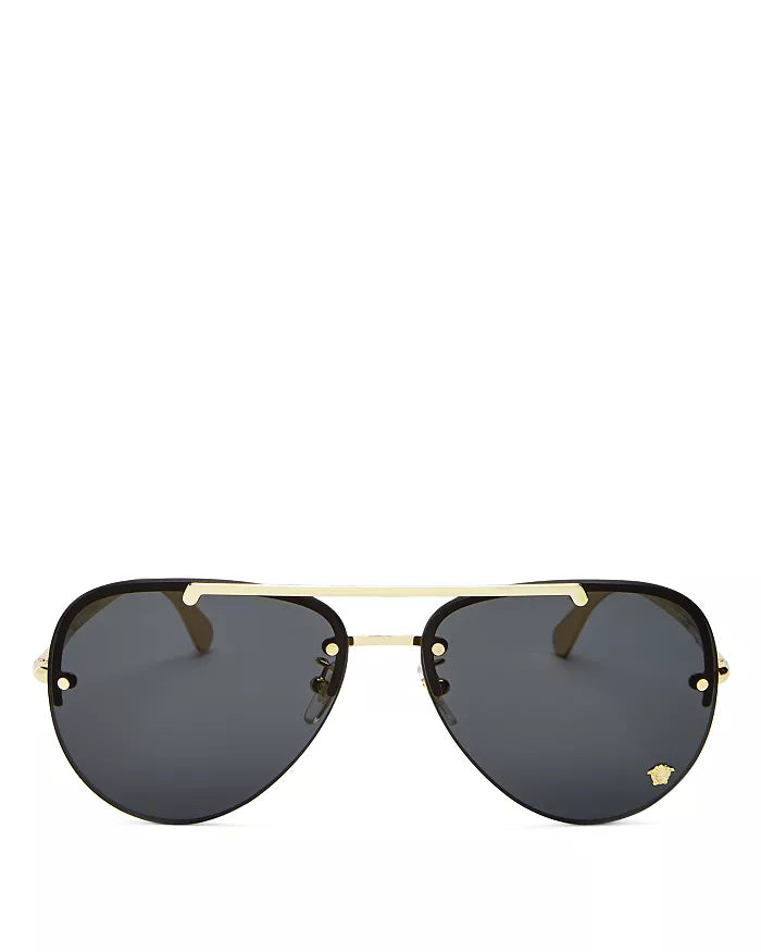 Medusa Aviator Sunglasses Dark Grey/Gold - Versace