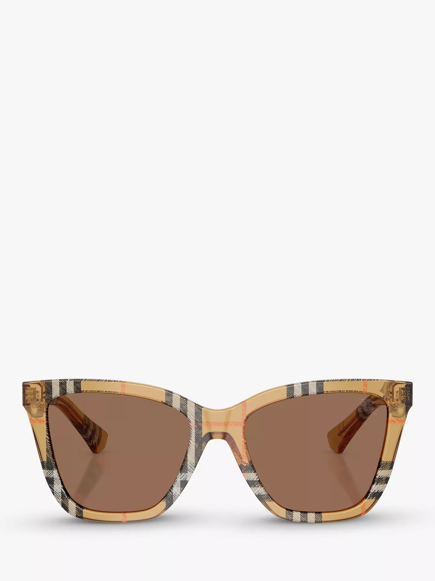 Square Sunglasses Check Sand - Burberry
