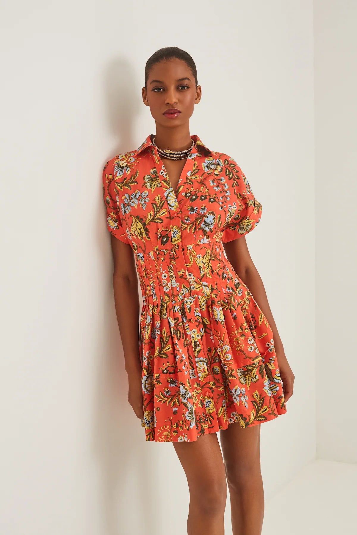 strapless open back dress Nash Mini Dress in Clover Orange Xs