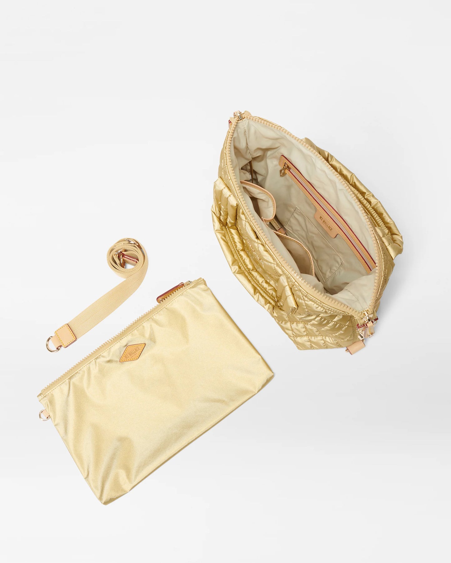 Small Sutton Deluxe Light Gold Pearl Metallic - MZ Wallace
