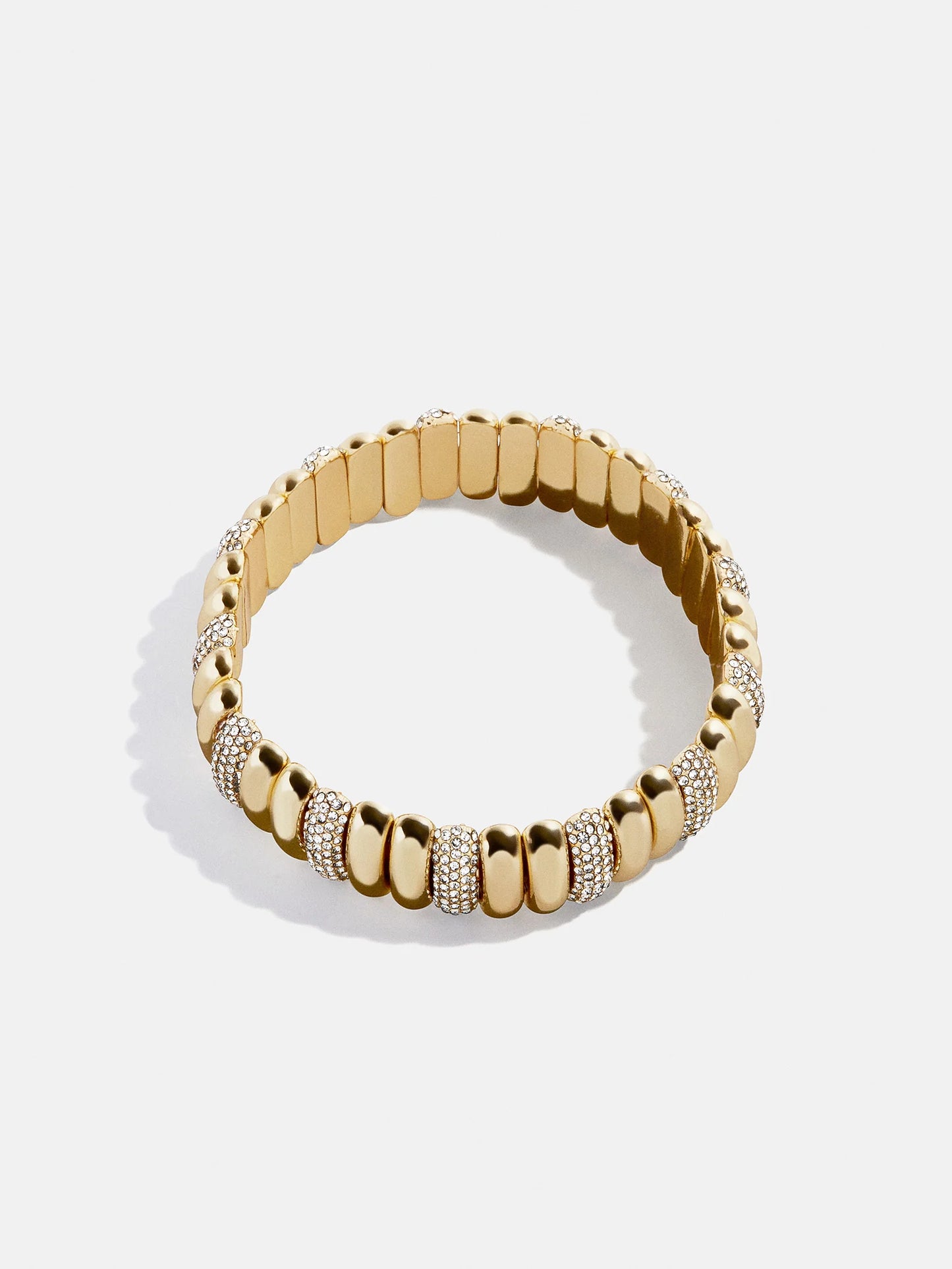 Keira Ribbed Bracelet Gold/Pavé - BaubleBar
