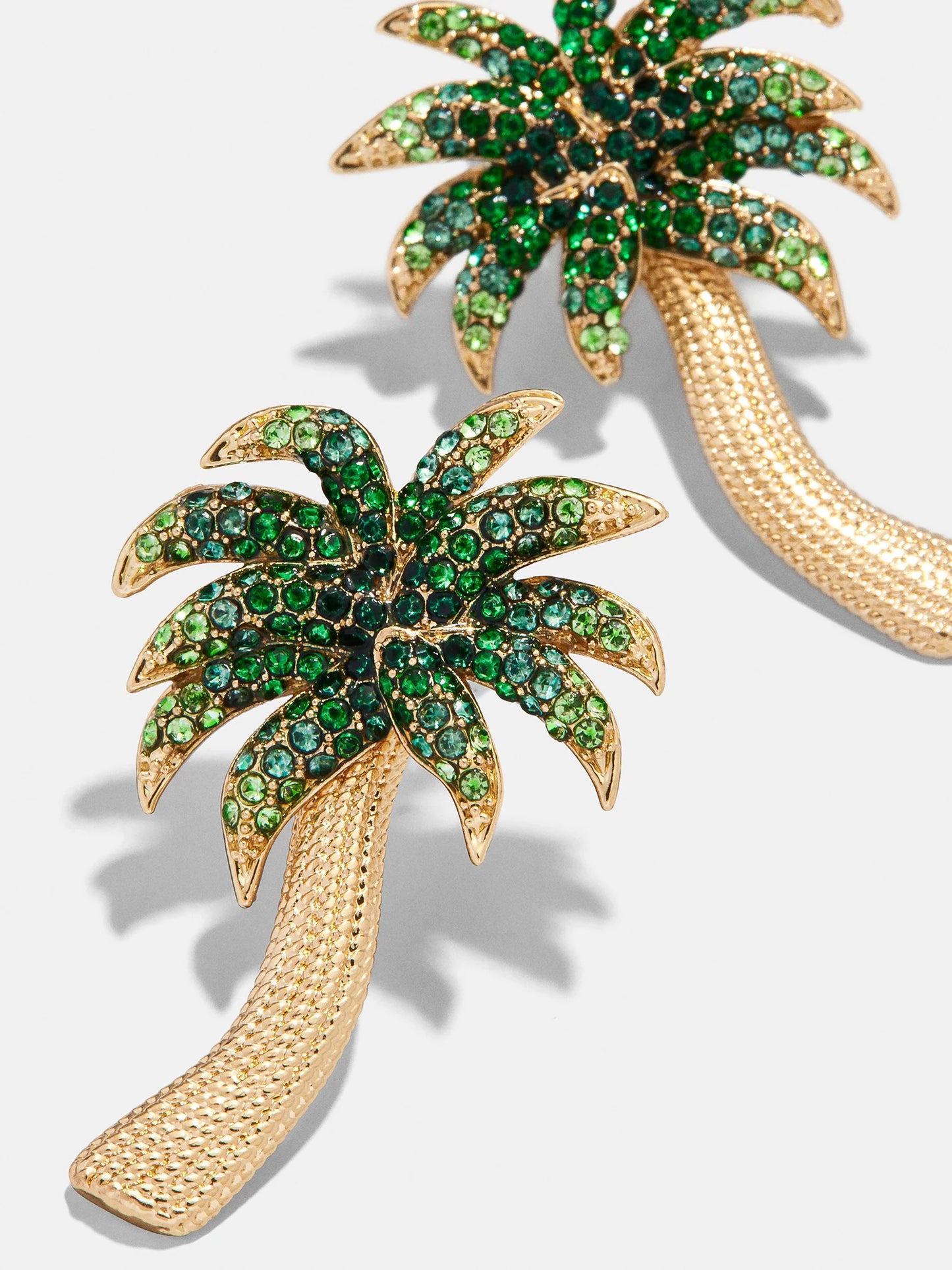 Palm Royale Statement Earrings Gold/Green - BaubleBar