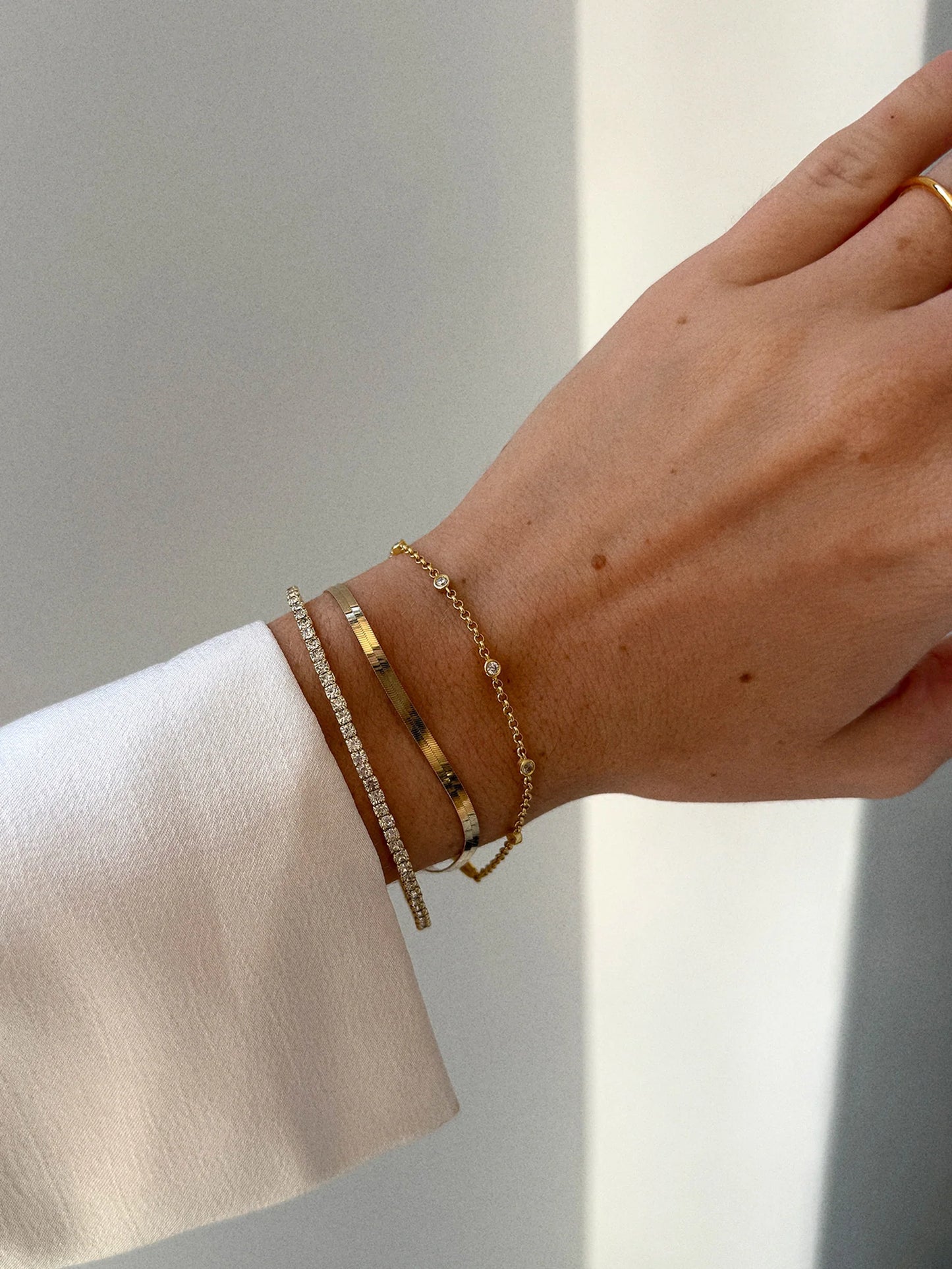 Rumi Open Cuff Bracelet Gold/Pavé - BaubleBar