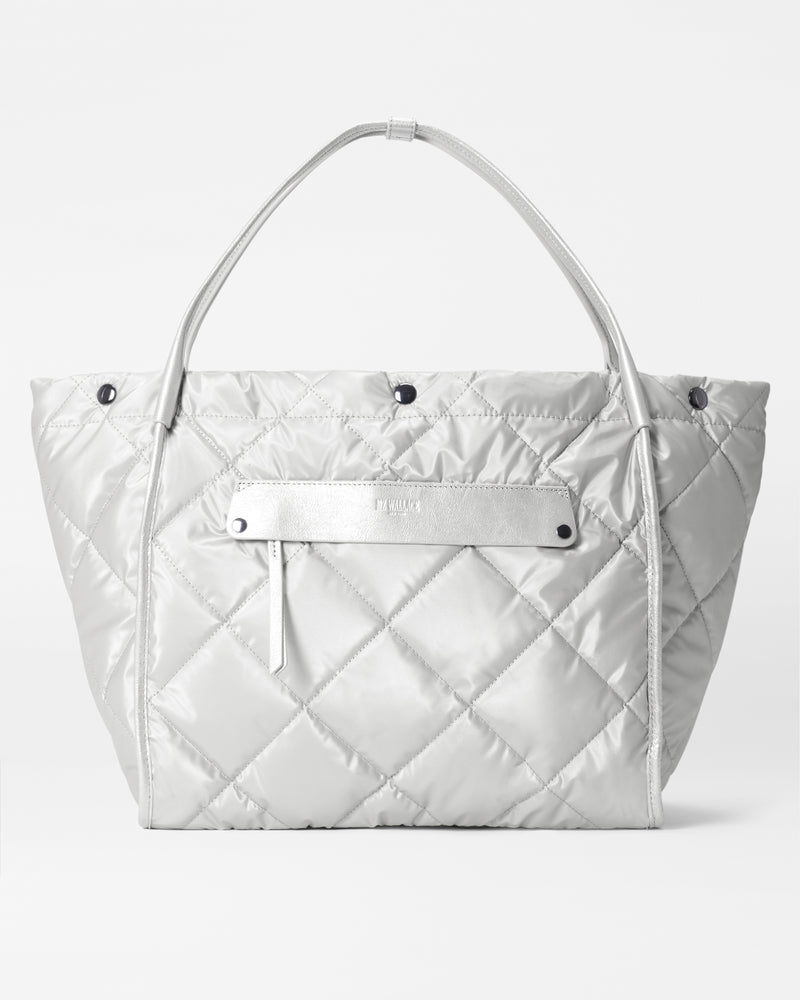 Quilted Large Madison Shopper Oyster Metallic - MZ Wallace – Jackie Z Style  Co.