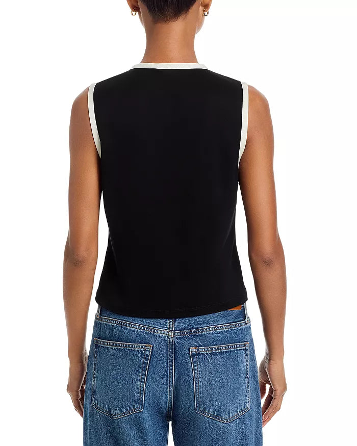 Keyhole Tie Tank Black Multi - Frame