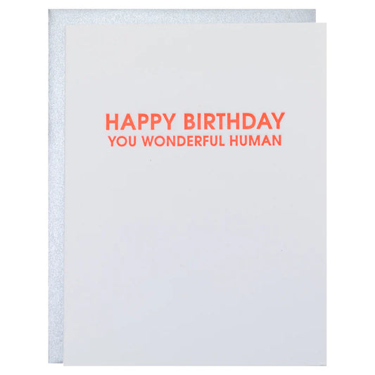 Wonderful Human Birthday Letterpress Card - Chez Gagne