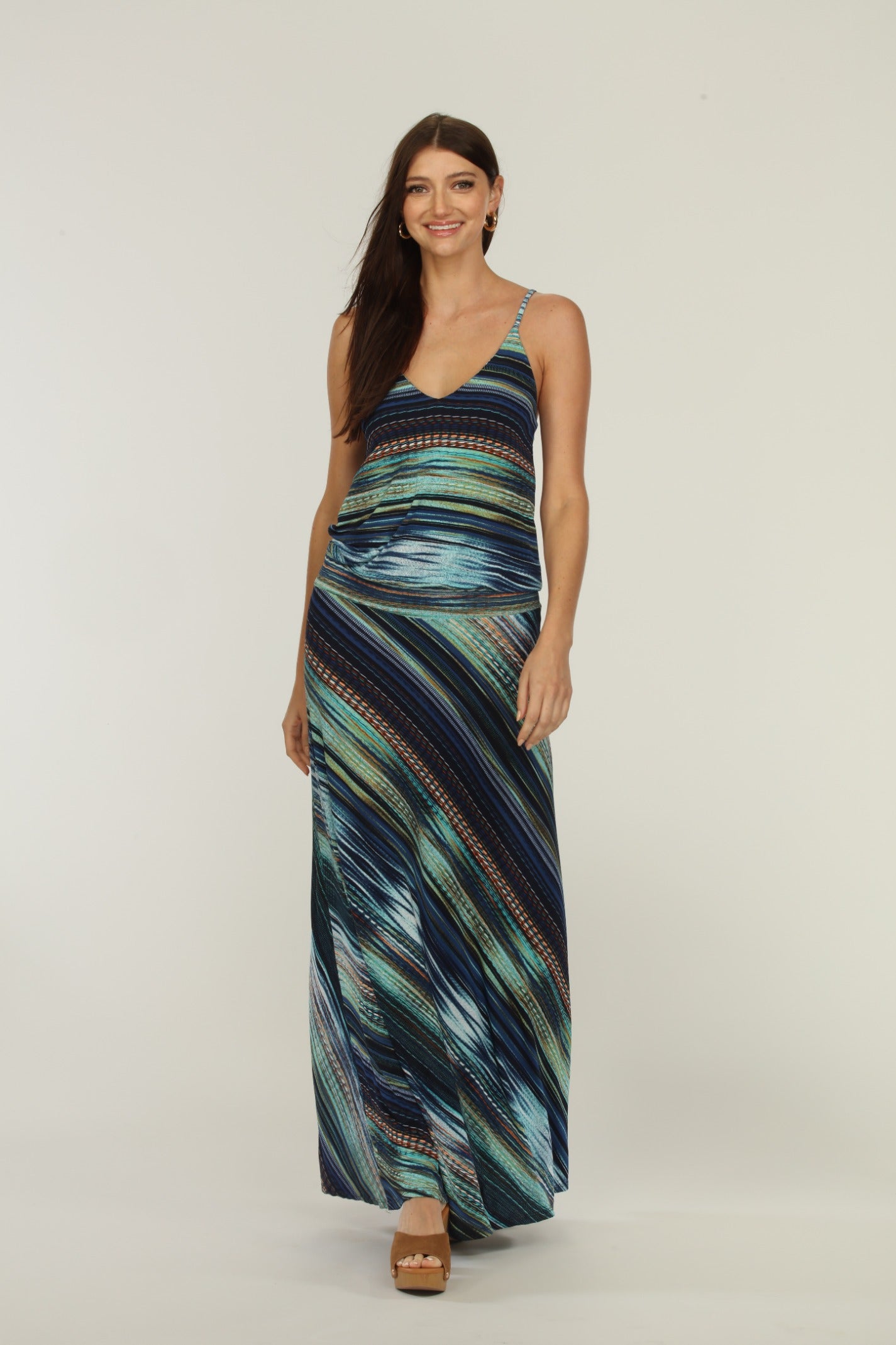 Drop Waist Maxi Dress Solana - Veronica M Drop Waist Maxi Dress Solana - Veronica M