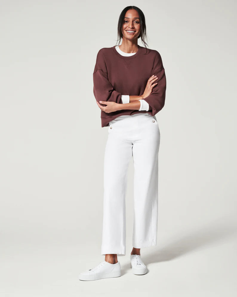 Stretch Twill Cropped Wide Leg Pant Bright White - SPANX – Jackie Z Style  Co.