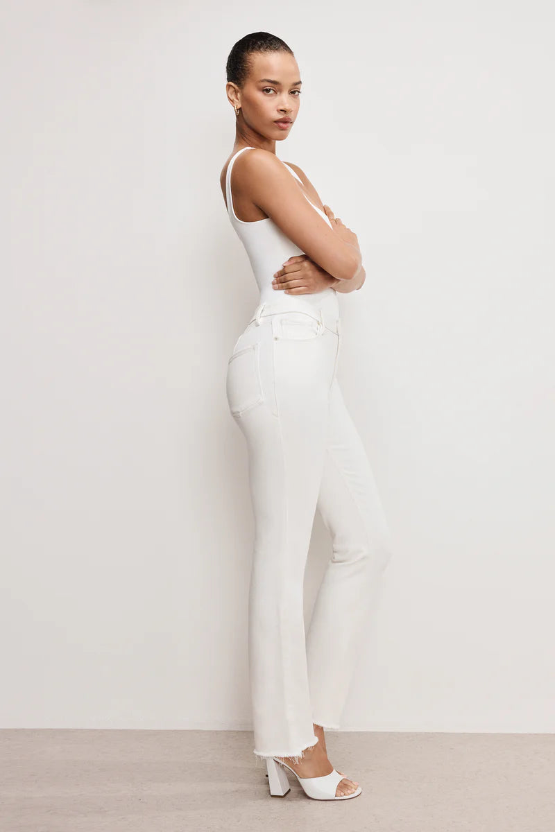 Soft Tech Good Icon Straight Jeans Cloud White - Good American