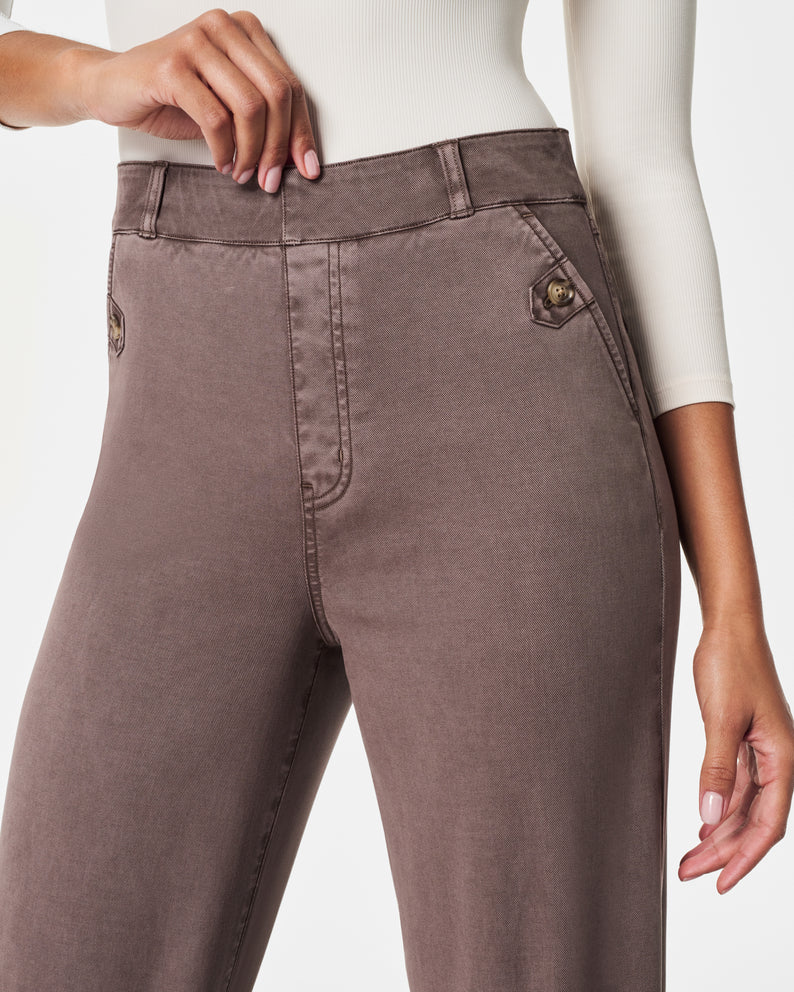 Stretch Twill Cropped Pant Smoke - SPANX