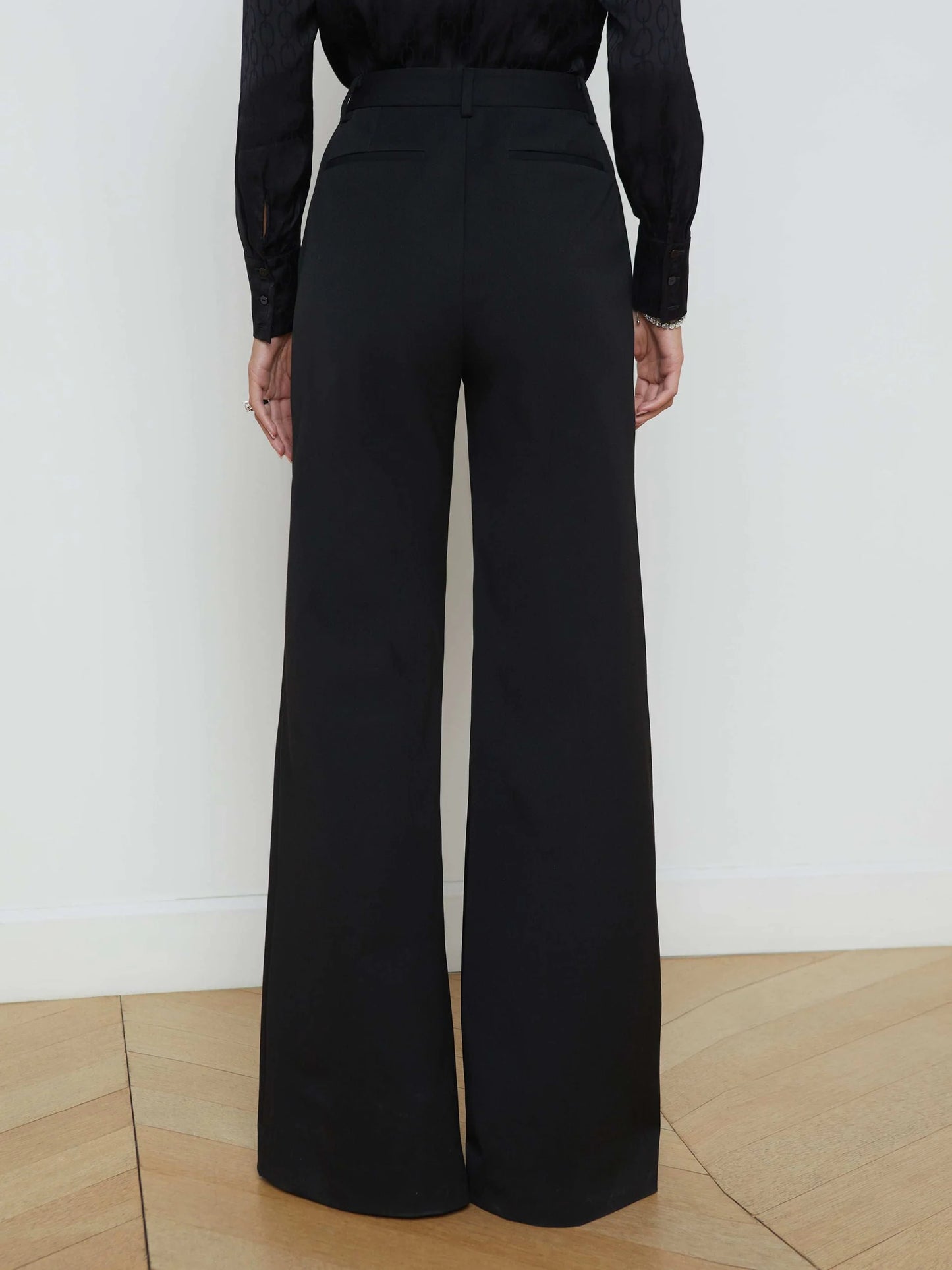 Pilar Wide-Leg Pant Black - L'AGENCE