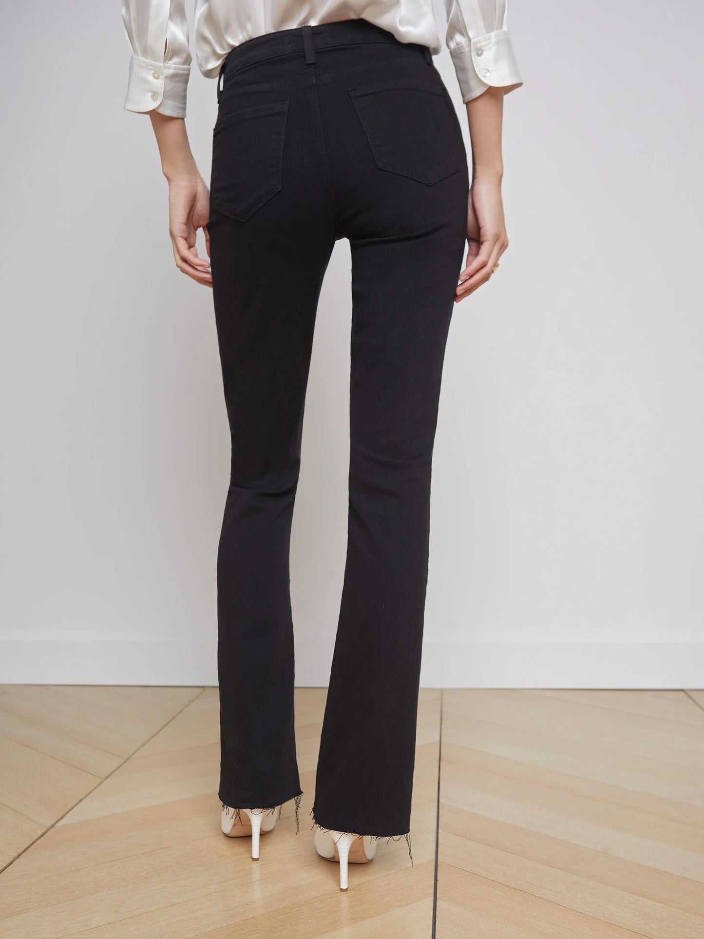 Ruth Straight-Leg Jean Black - L'AGENCE