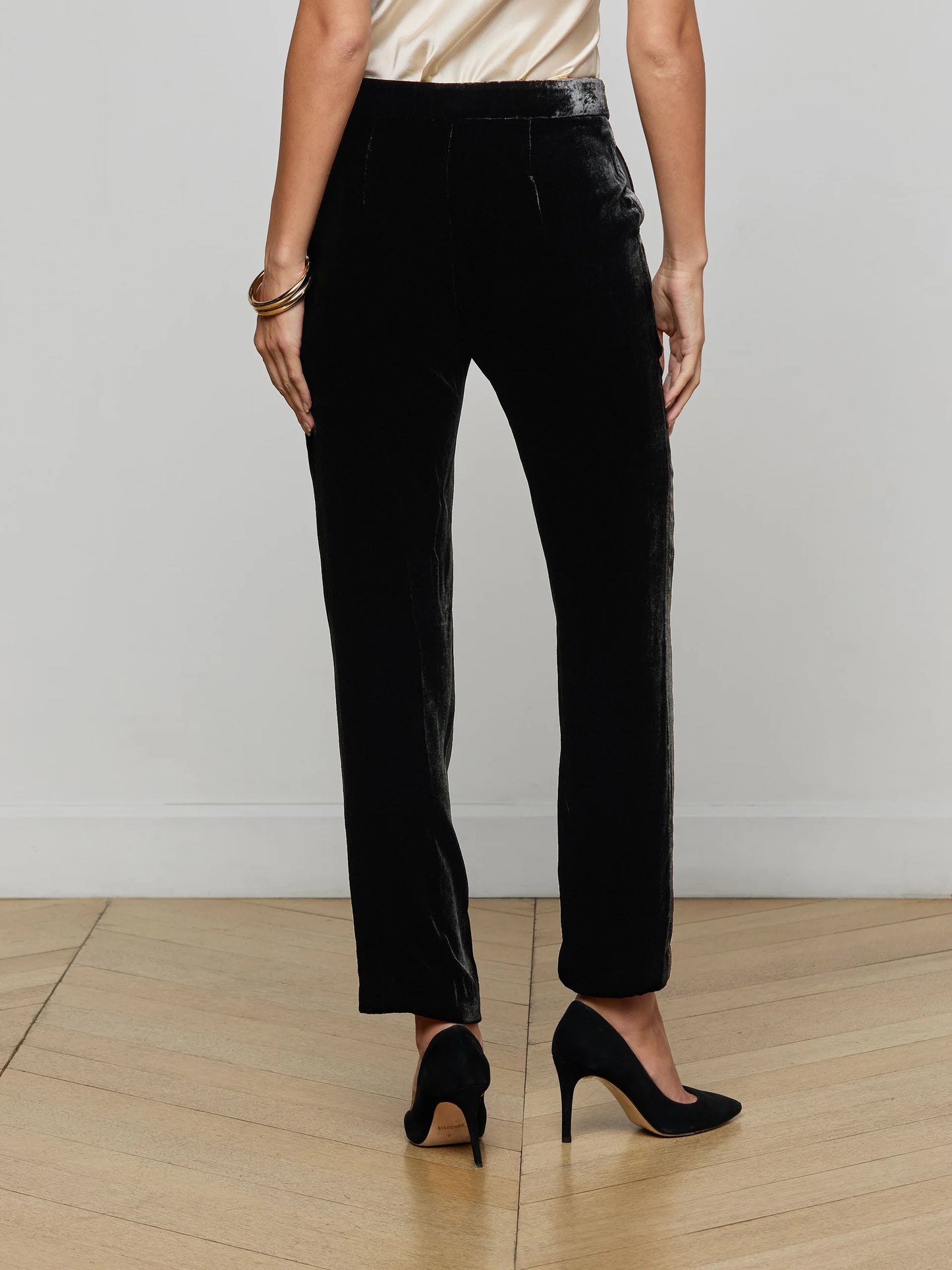 Rebel Velvet Trouser Black - L'AGENCE