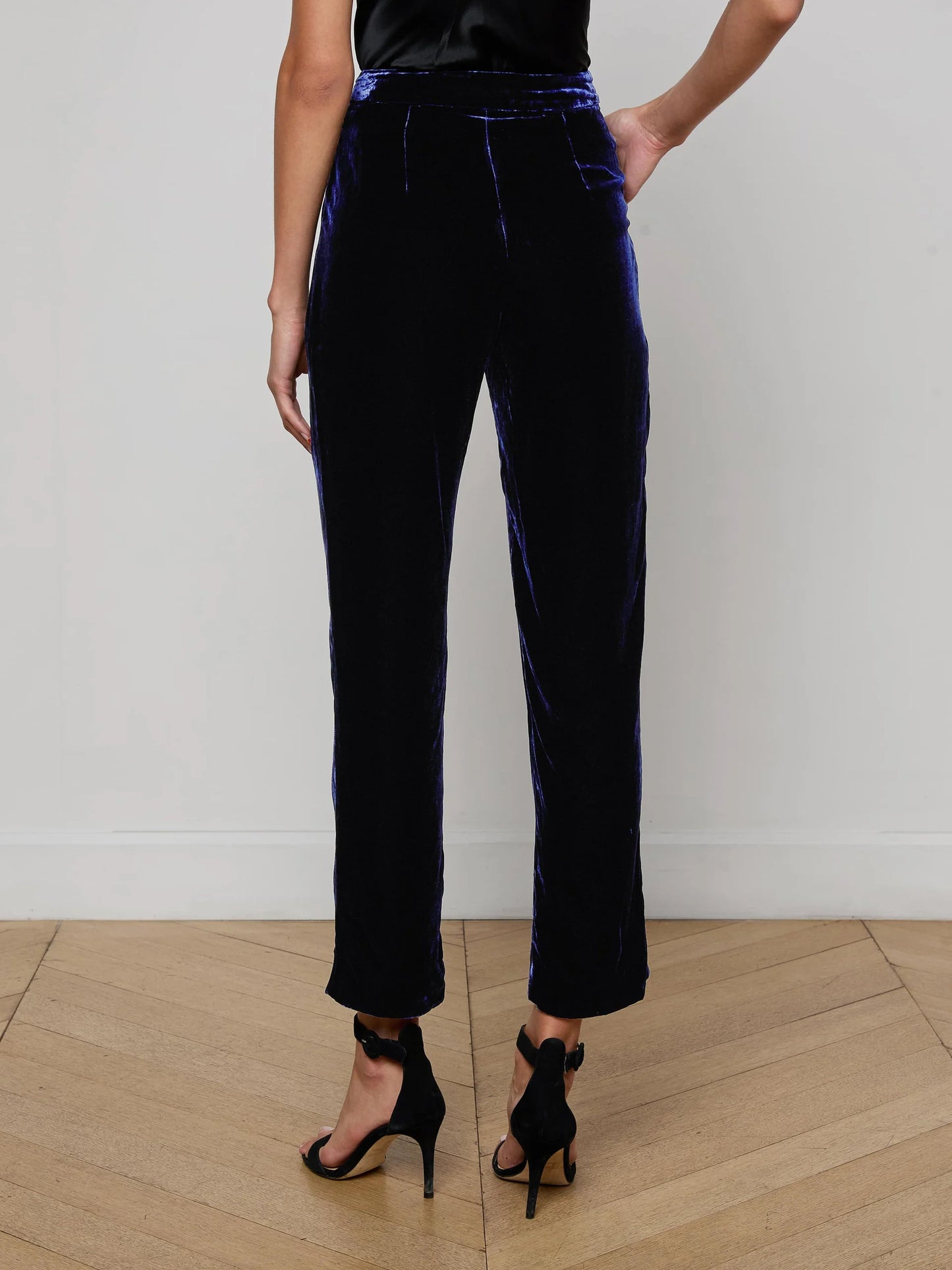Rebel Velvet Trouser Midnight - L'AGENCE