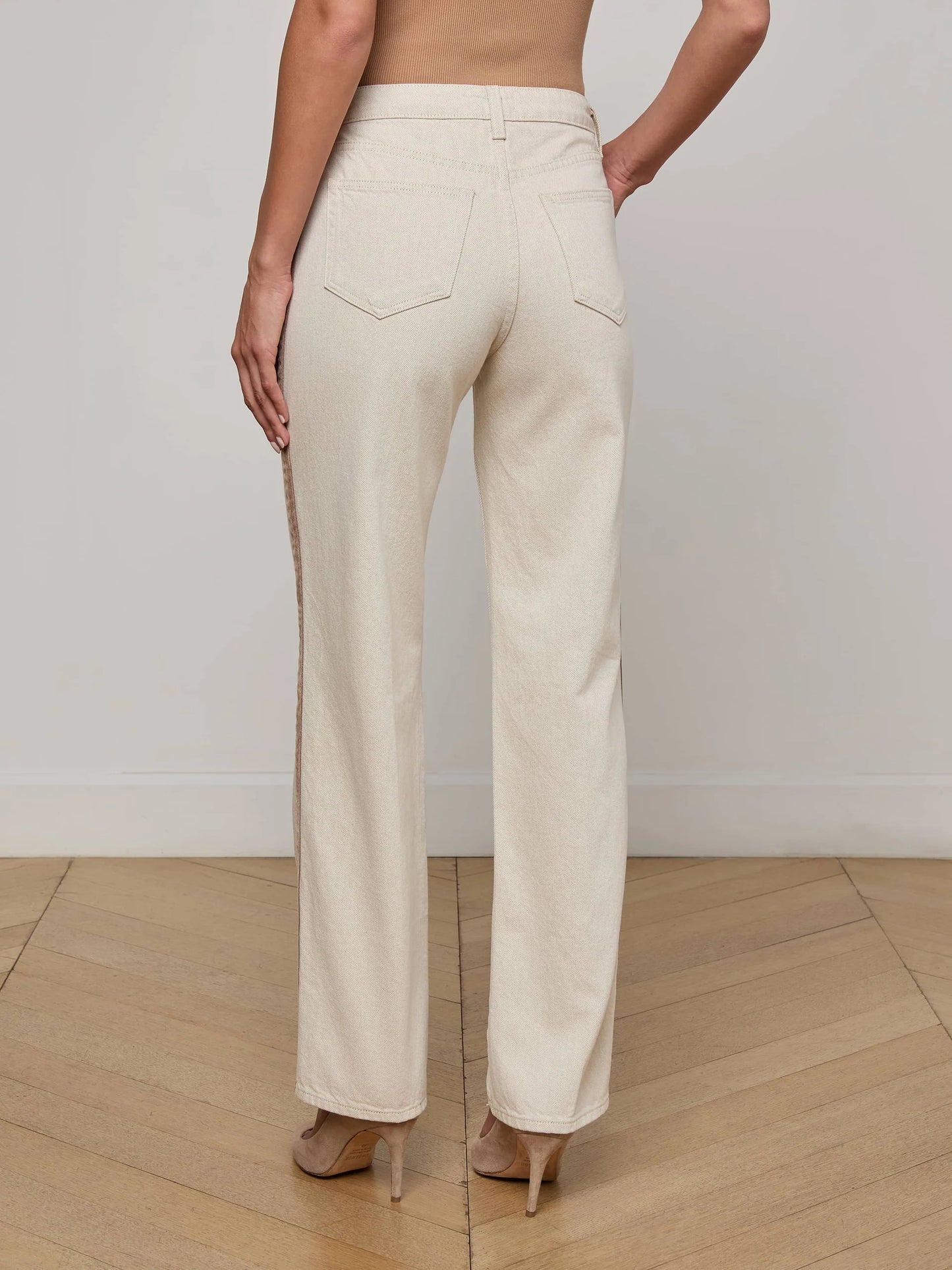 Jones Stovepipe Jean Desert Tan/Taupe - L'AGENCE