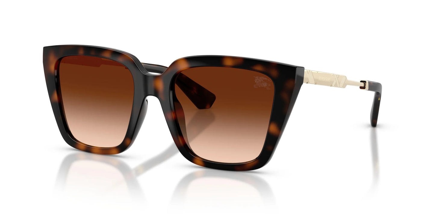 Check Engraved Square Glasses Dark Havana - Burberry