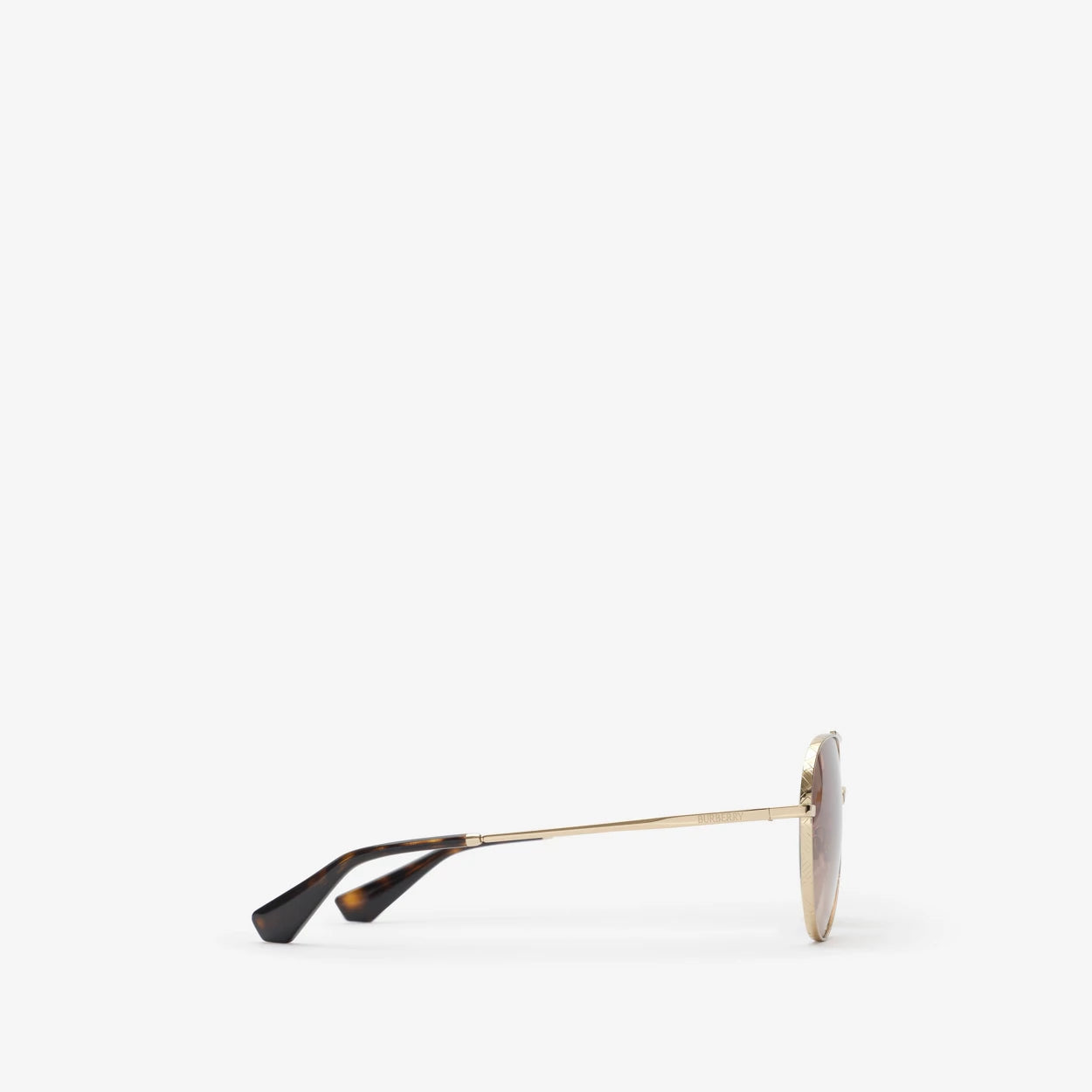 Metal Check Aviator Sunglasses Light Gold/Brown - Burberry