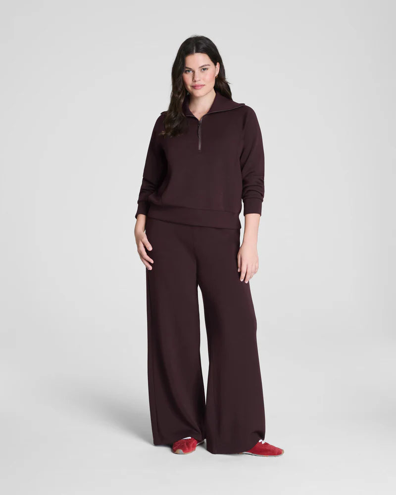 Airessentials Half Zip Truffle Brown - SPANX