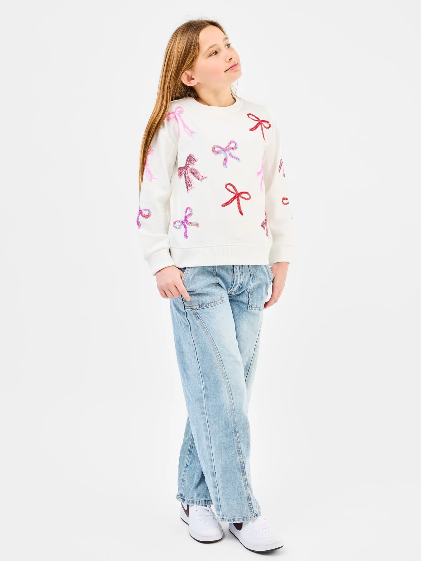 Sarah Youth Sweatshirt Bows - Mary Square