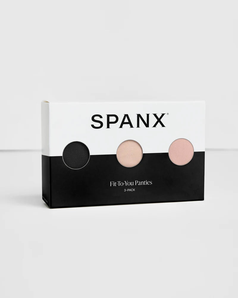 Thong 3-Pack Box Very Black/Toasted Oatmeal/Vintage Rose - SPANX