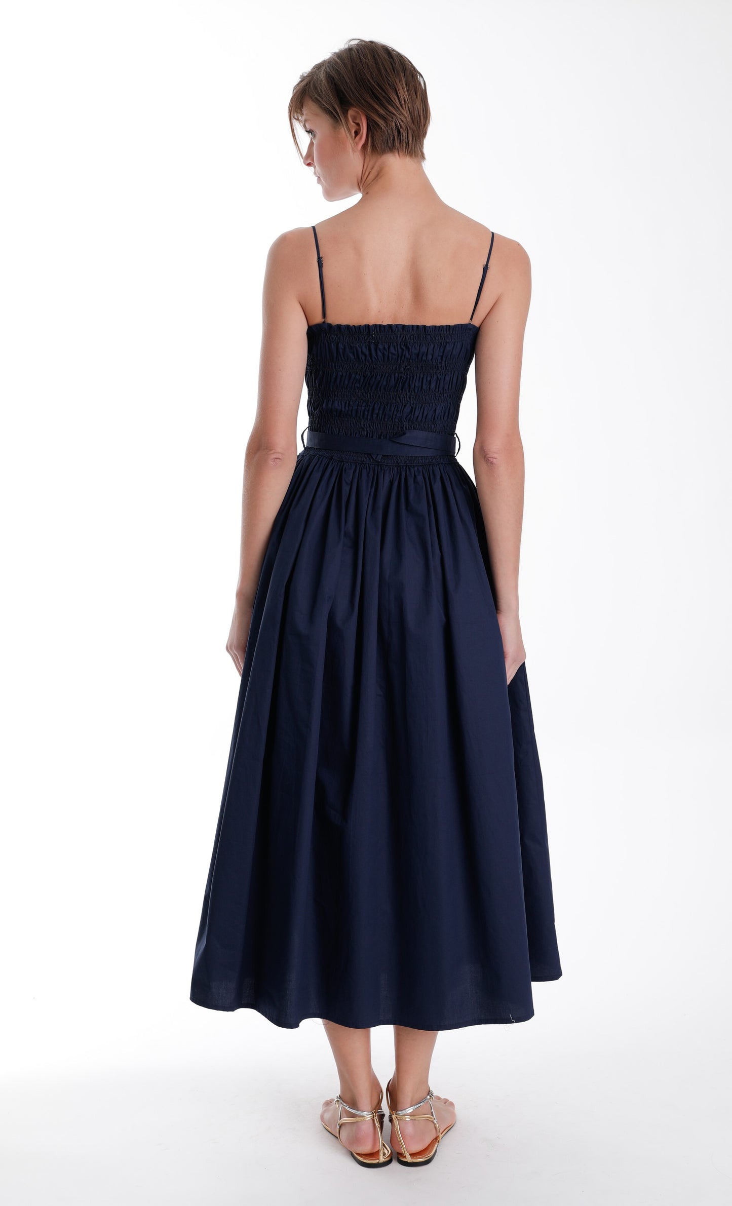 Panama Solid Maxi Dress Navy - Karina Grimaldi