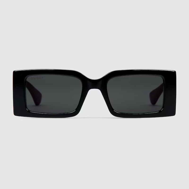 Women's Rectangular Frame Sunglasses Black - Gucci