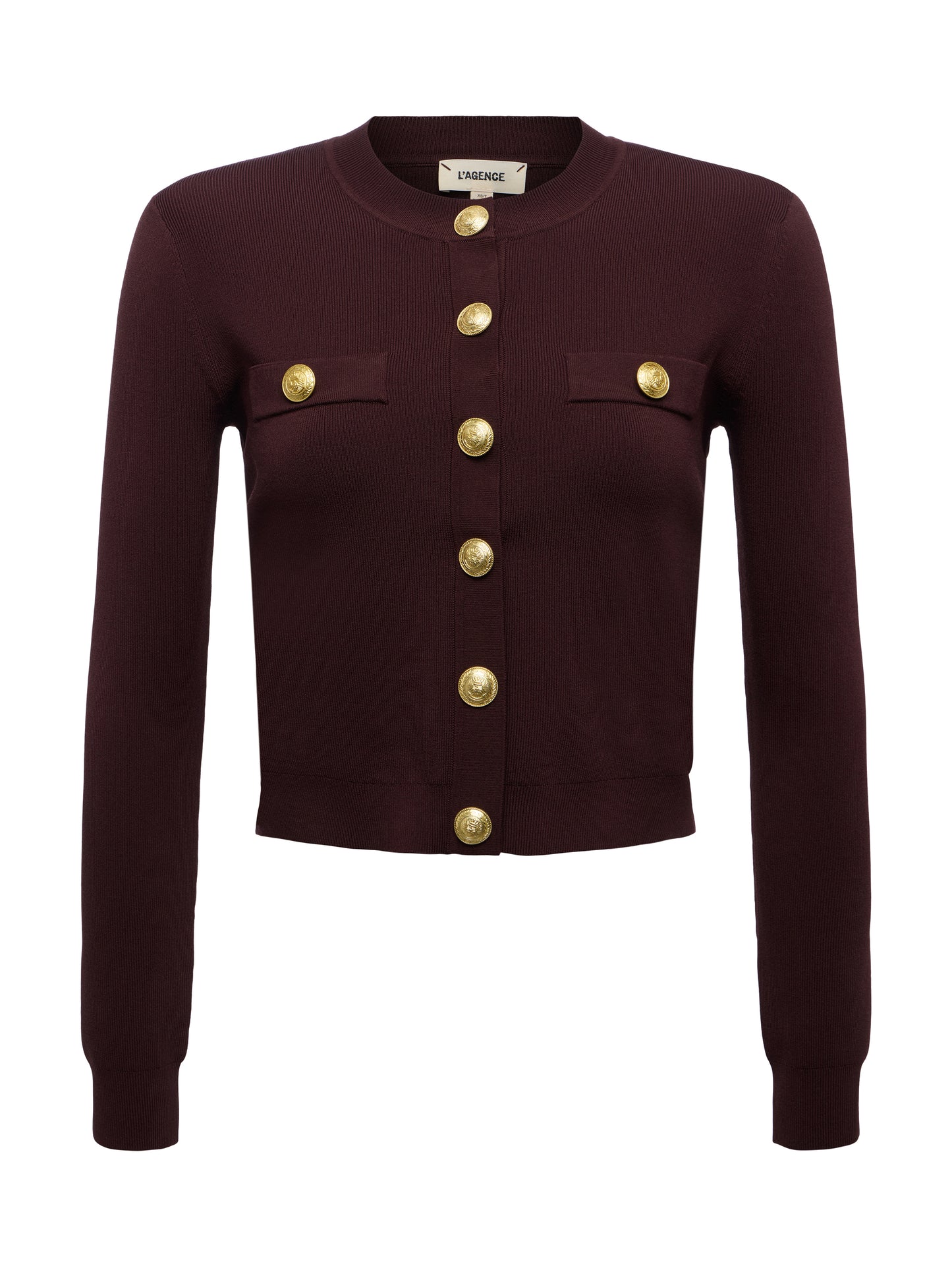 Toulouse Cardigan Chocolate/Gold - L'AGENCE