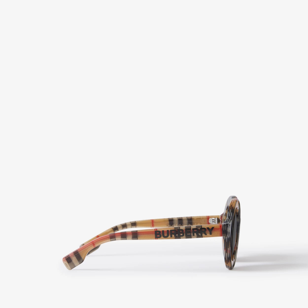 Kids Check Round Sunglasses Vintage Check - Burberry
