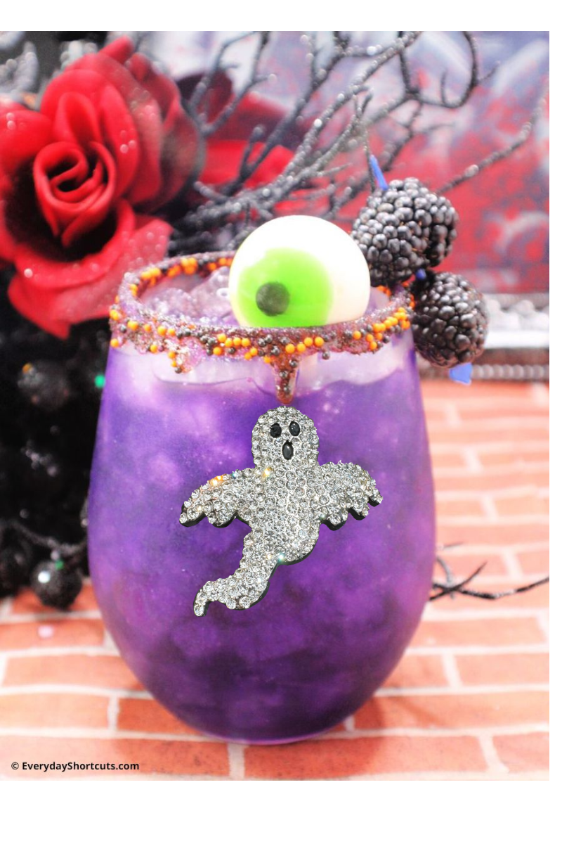 Ghost Jeweled Stemless Wine Glass - The Queens Jewels