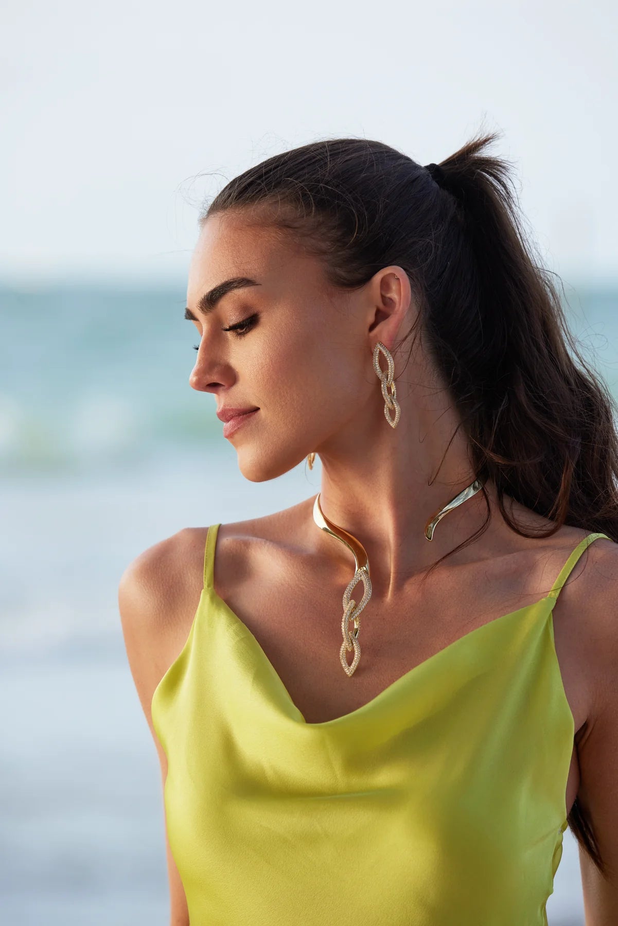 Pave Links Earrings - Adriana Pappas Designs