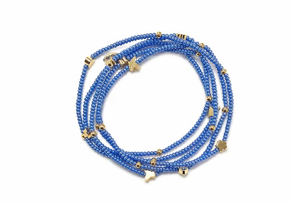 The Wonder Wrap Bracelet Blue & Gold Multi - Love You More