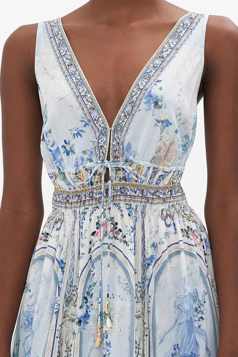 Shirred Waist Detail Mini Dress Season Of The Siren - Camilla