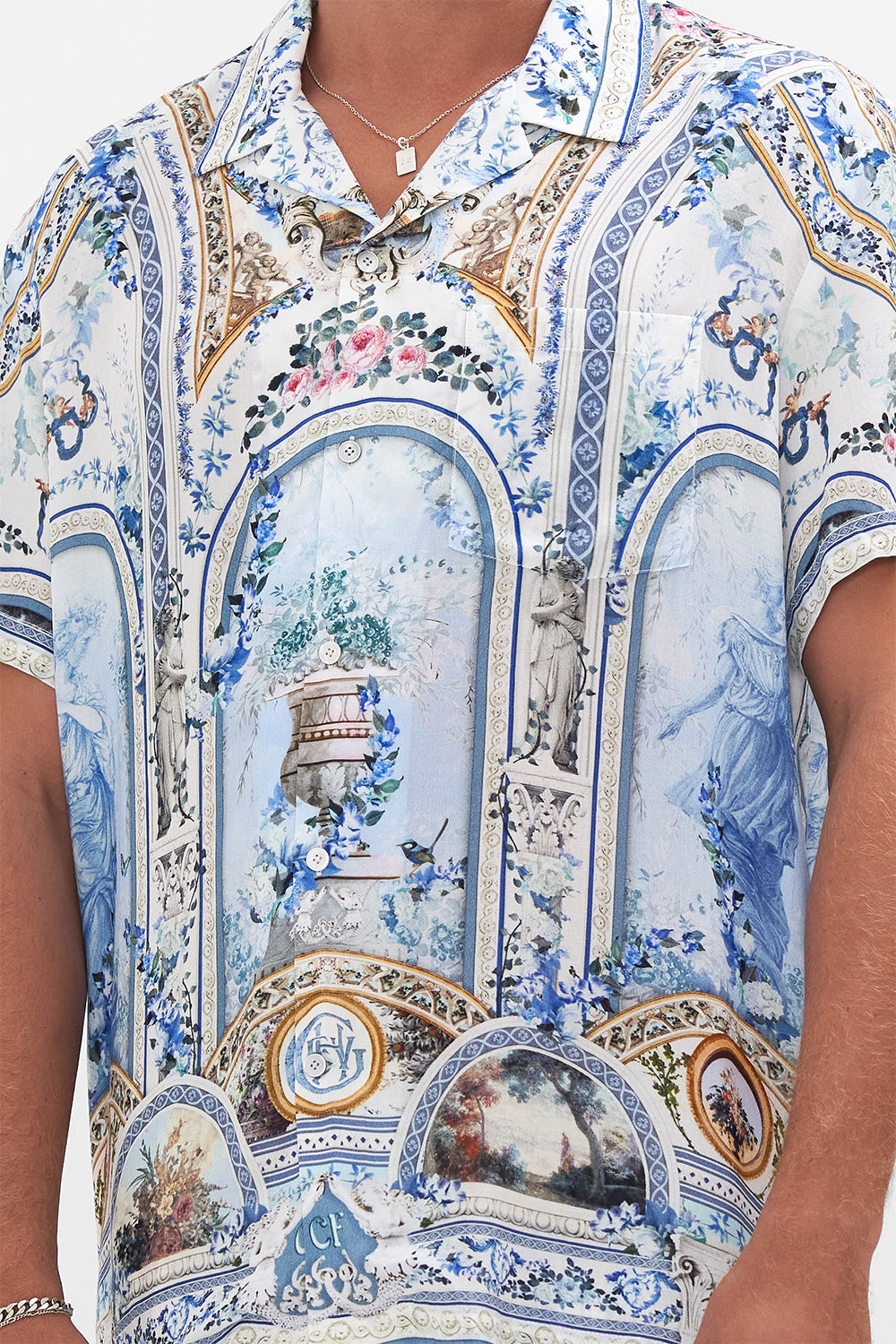 Short Sleeve Camp Collared Shirt Season Of The Siren - Camilla