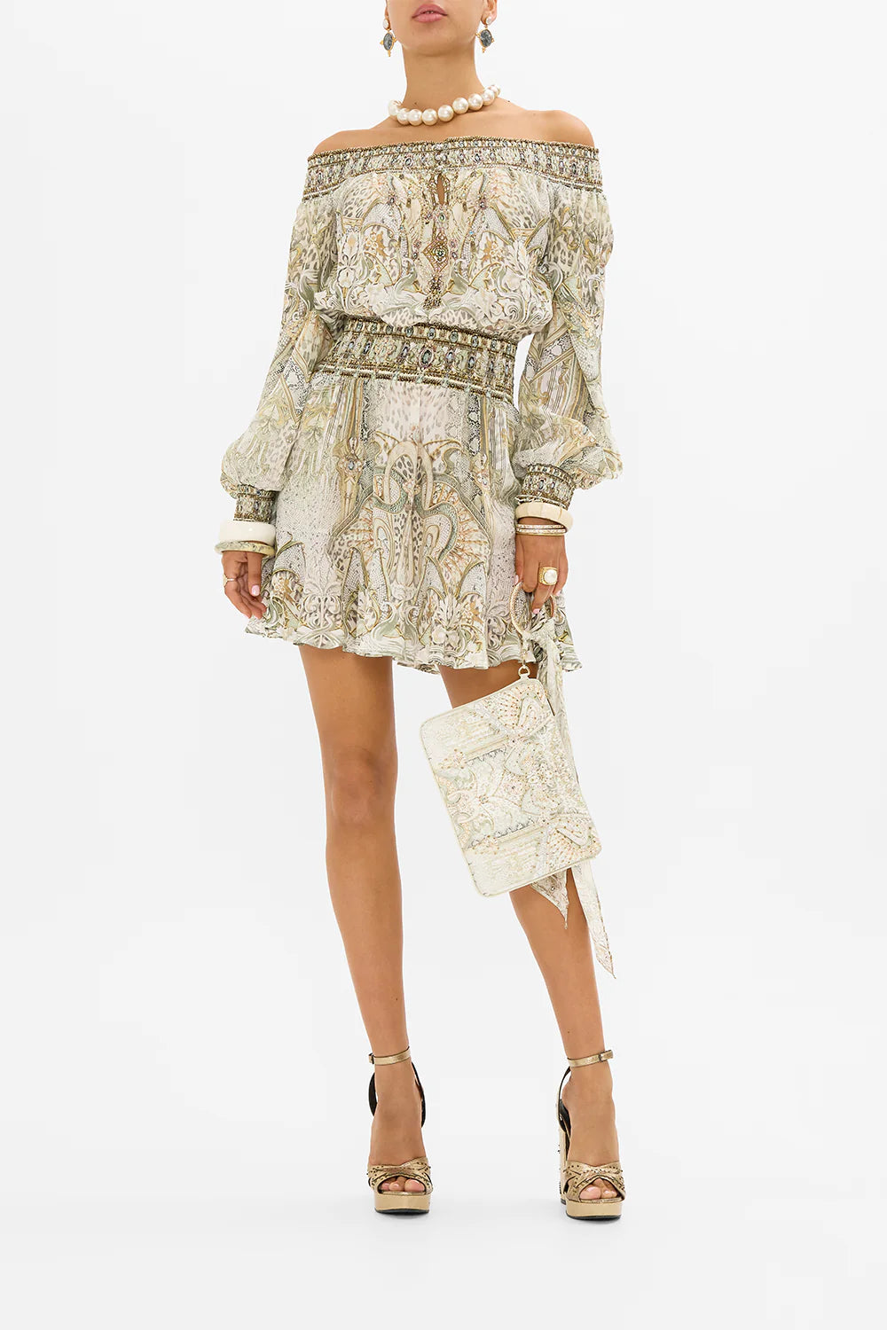 Camilla off the shoulder dress clearance