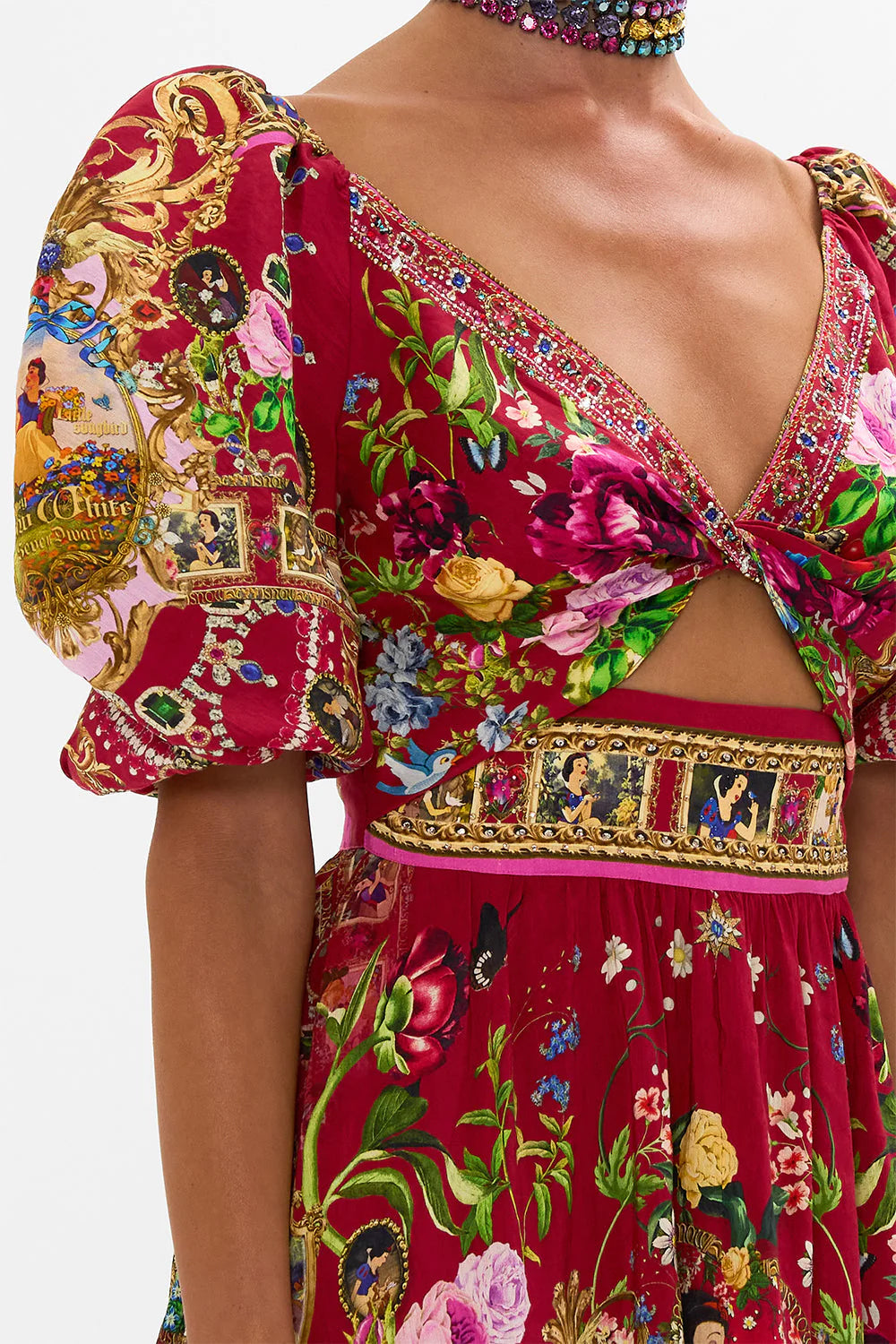 Puff Sleeve Mini Dress Just One Bite Snow White - Camilla