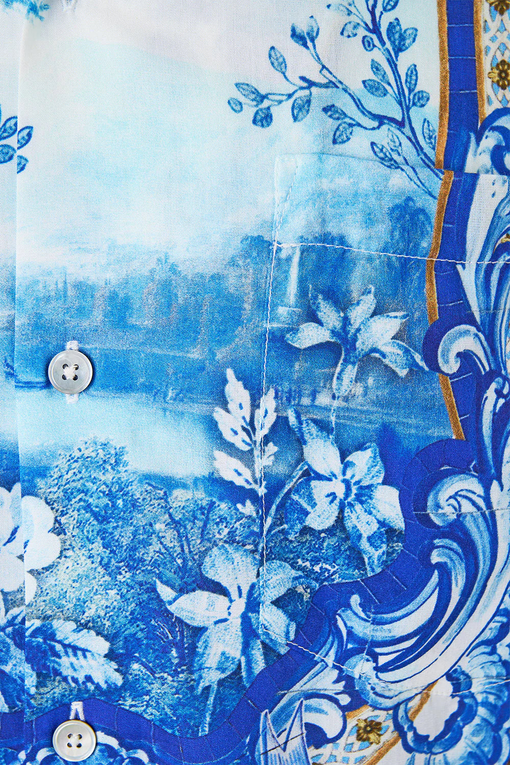 Short Sleeve Camp Collared Shirt Azul Adventures - Camilla