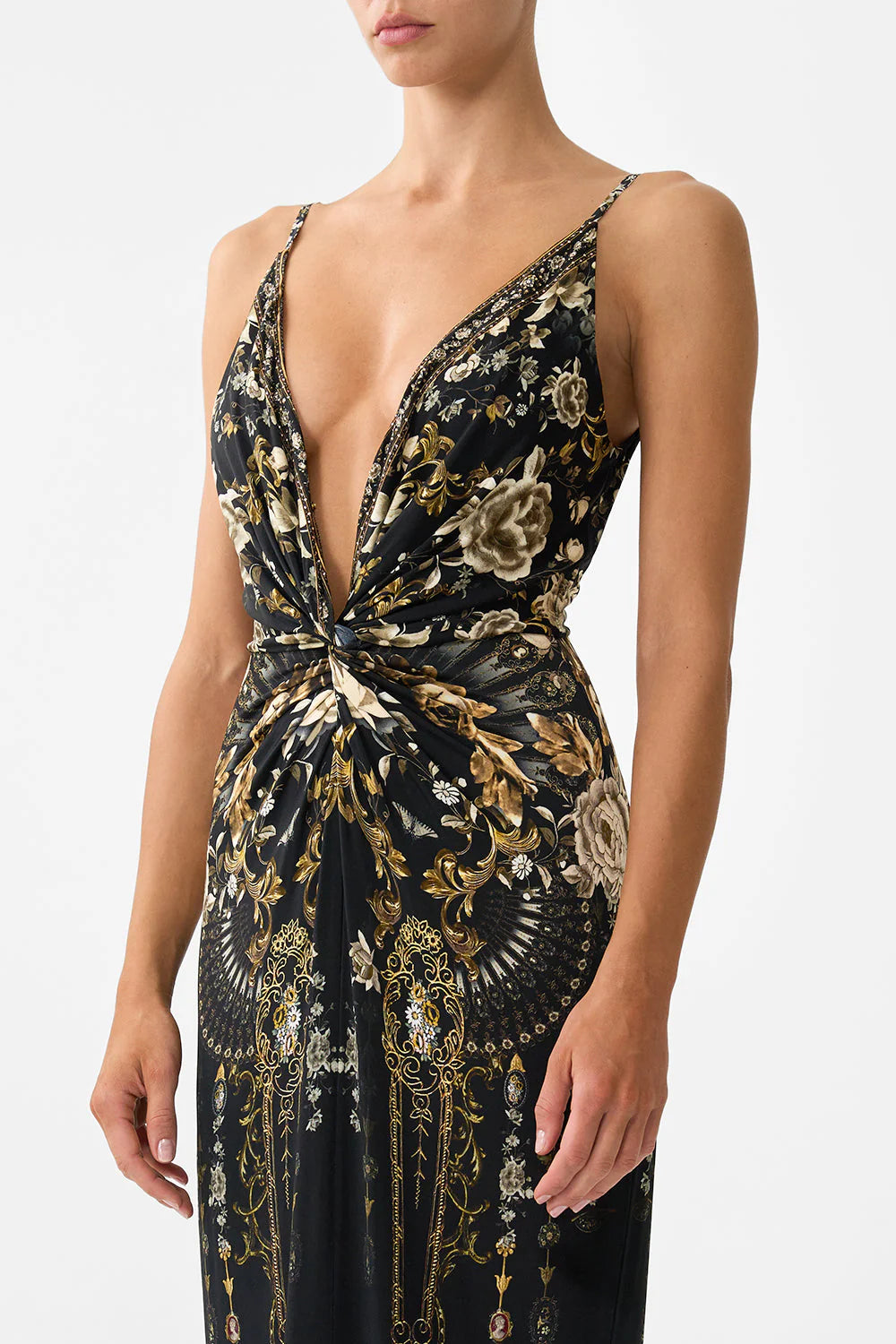 Strappy Dress With Twist Front Flamenco Folklore - Camilla