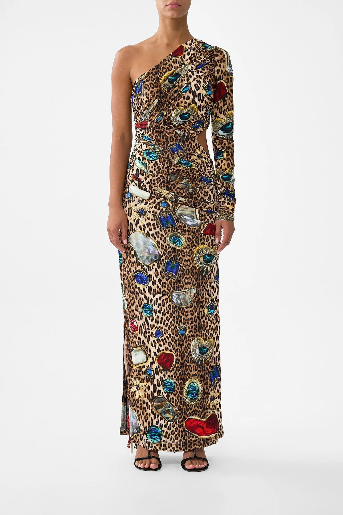 jersey cut out dress Charles Jersey Cut Out Open Back Maxi Dress in scarlet red