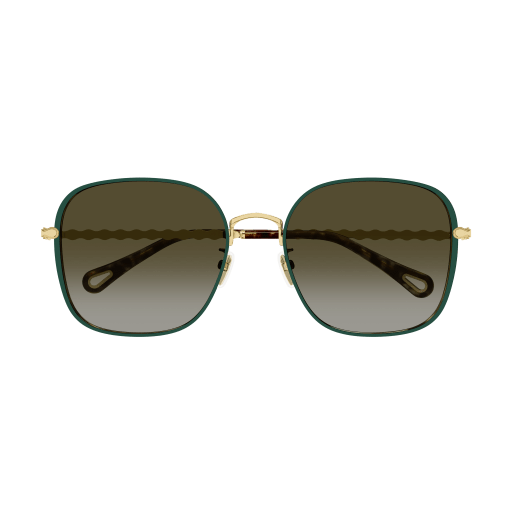 Square Sunglasses Green/Gold - Chloé