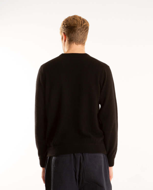 Cashmere Classic V-Neck Pullover Ebony - Jackie Z Style Co.