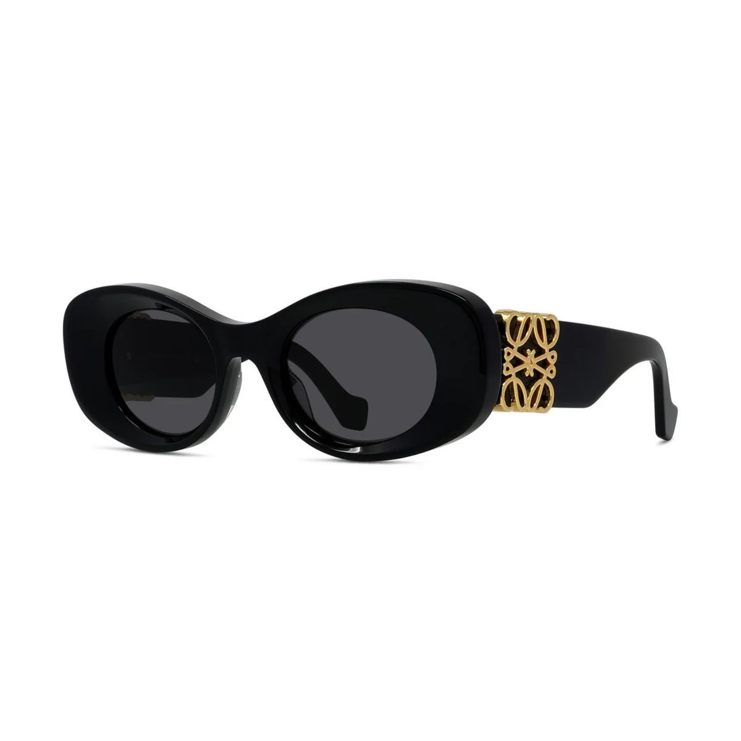 Anagram Oval Sunglasses Black - Loewe