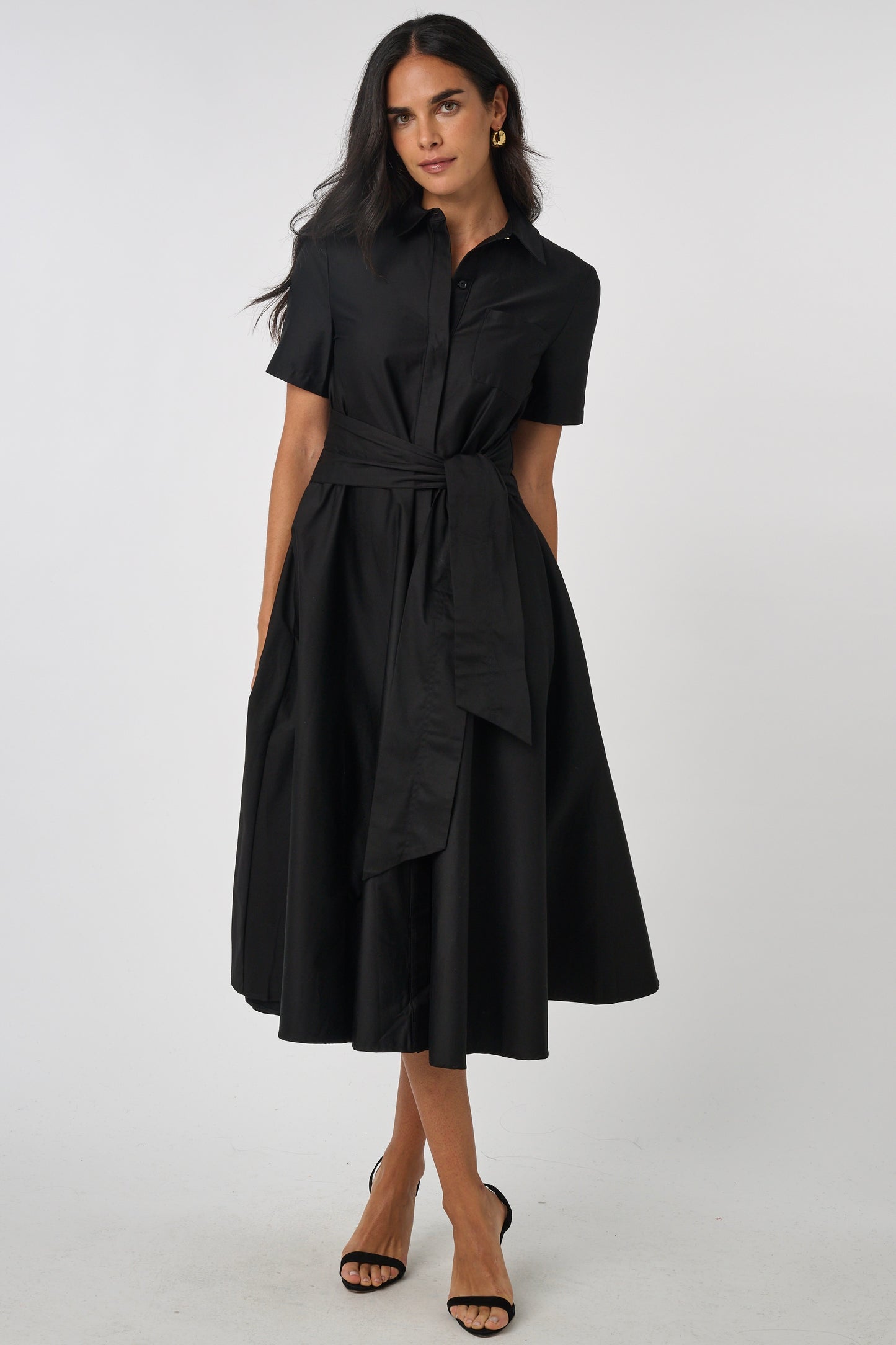 Megan Midi Dress Jet - Toccin