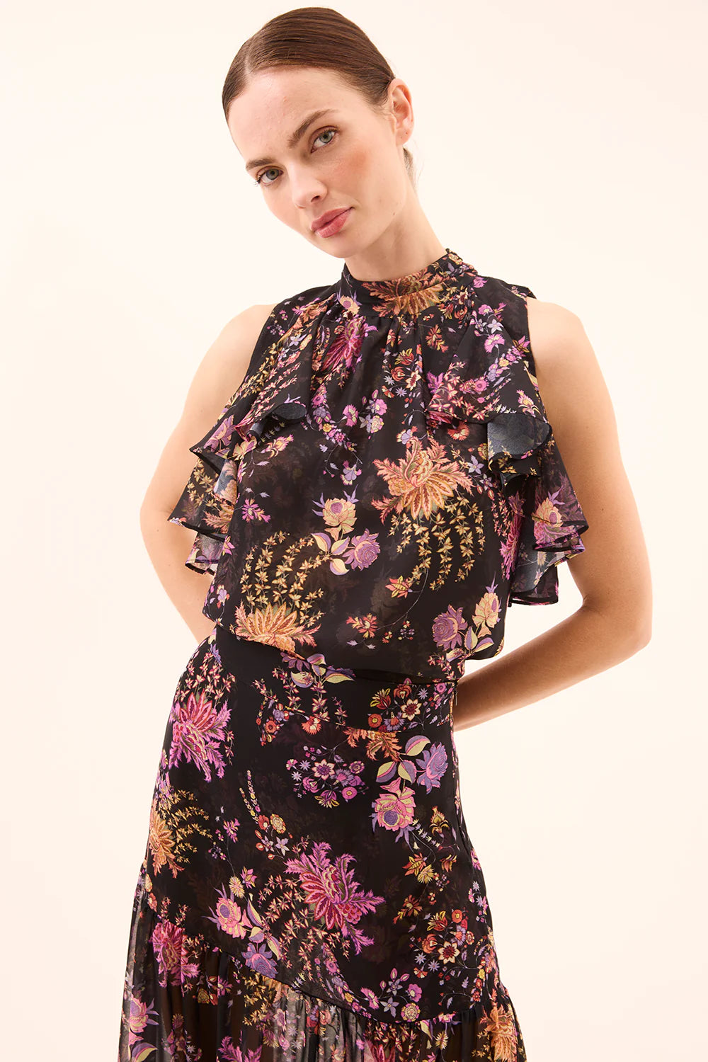 Kyra Top Dusted Cluster Chiffon - MISA