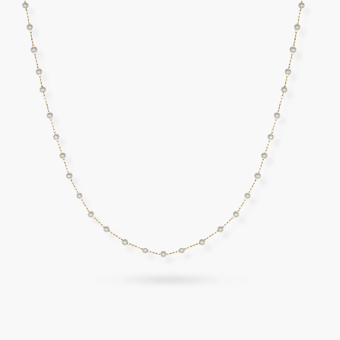 Dainty Pearl Short GG Necklace Gold - Love You More