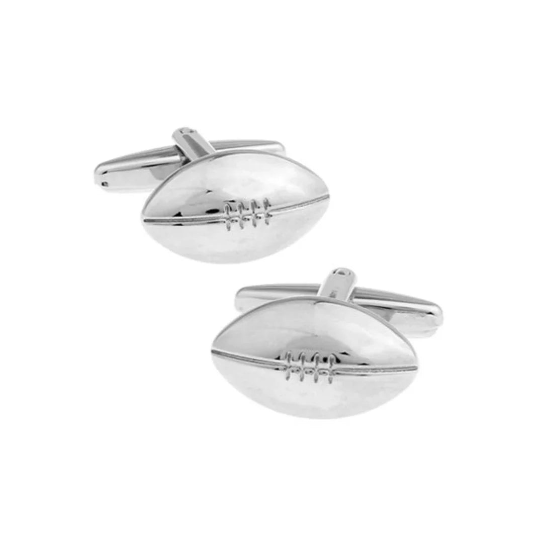 Foot Ball Cufflinks Silver - Stolen Riches