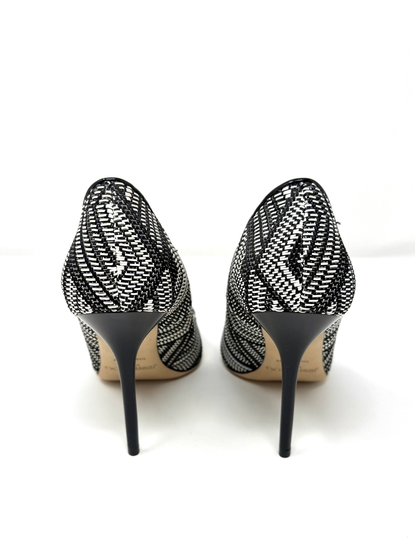 Black/White Geometric Print Heels - Jimmy Choo